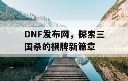 DNF发布网，探索三国杀的棋牌新篇章